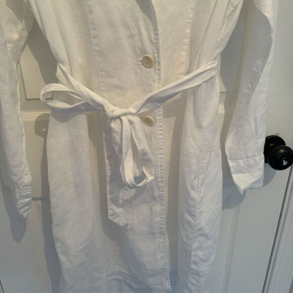 FLAX LINEN Designs Favorite Jacket Dress P &  S-M WHITE - Picture 6 of 10